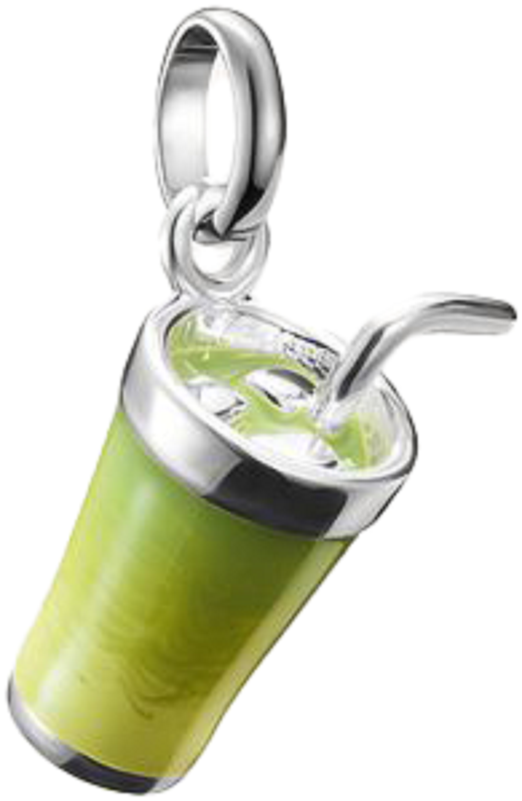 Thomas Sabo Charm Pendant, Matcha Latte, made of silver and cold enamel