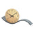 AMS table clock with beige dial with numerals and gray base