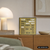 Wand-/Tisch-Wortuhr mit LED-Display: goldene Front, schwarzer Rahmen, Uhrzeit in Worten