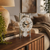 Hermle Table Clock 19.5x11x9 cm Aluminum • Mechanical Skeleton Movement • Puristic Design