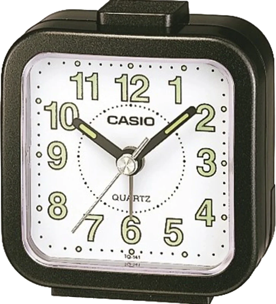 Casio Rectangular Analog Quartz Alarm Clock 6.4 cm x 6.7 cm x 3.4 cm Resin • With Neo-display • Reliable alarm