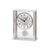 AMS Biel F5190 Table Clock Silver • Radio-Controlled Movement with Pendulum • Mineral Glass