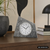 AMS F5176 Table Clock Natural Stone • Radio-Controlled Movement • Wooden Case with Stone Overlay