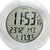 Digitale Funk-Wanduhr mit LCD-Ziffernanzeige und Thermometer im Aluminiumgehäuse