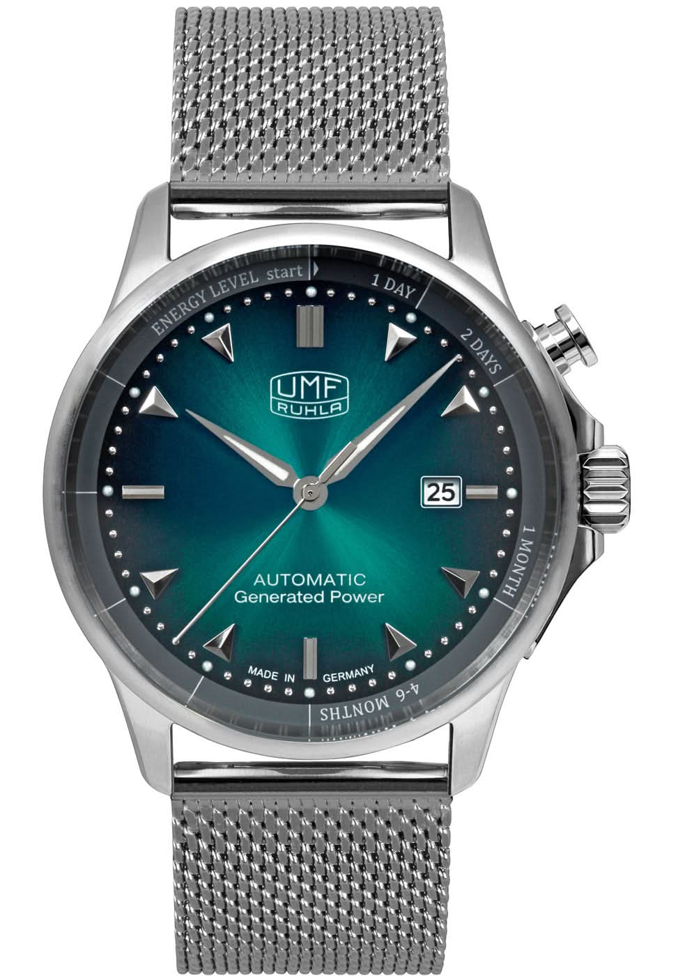 UMF Ruhla Autokinetic 1064M-3 Men's Watch • Made in Germany • Turquoise Dial