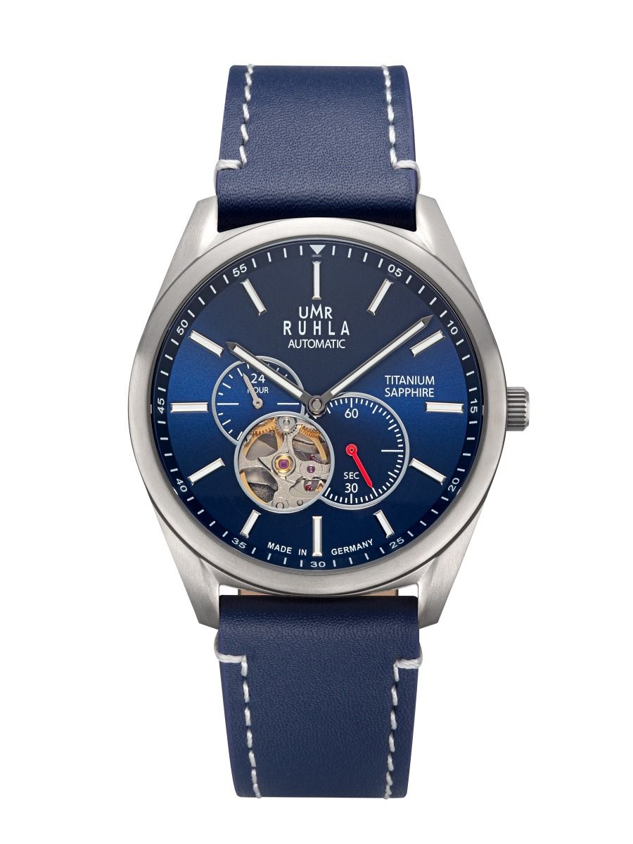 UMR Ruhla RUHLA-Automatic RAU80301 Herrenuhr Dunkelblau • Titangehäuse • Miyota Automatikwerk