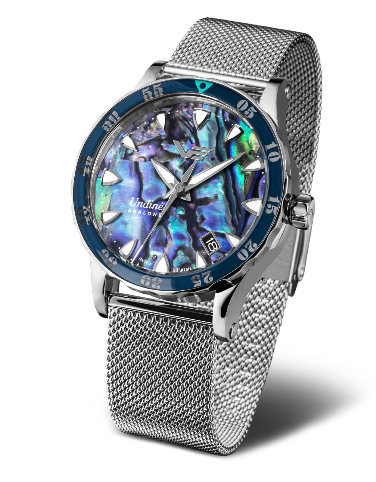 Vostok Europe Undine Abalone Ladies' Watch with Iridescent Blue Dial