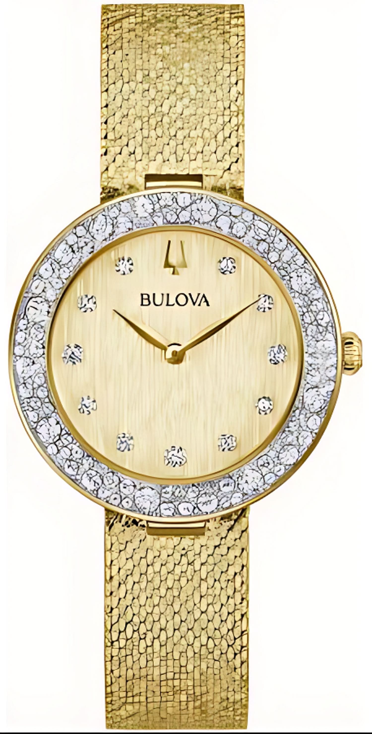Bulova Phantom 98L321 Women's Watch • 103 Crystals • Gold Finish