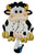 Terrastudio Wall Clock 27x24 cm Ceramic • Original Cow Design • With Pendulum • Silent