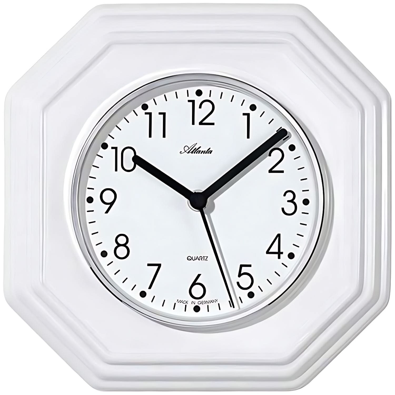 Atlanta Wall Clock 23.5x23.5 cm Ceramic • Elegant Design • Precise Quartz Movement