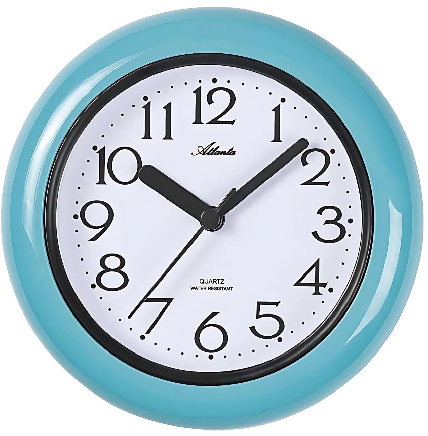 Atlanta Wall Clock 17 cm Ø Plastic • Waterproof • With Temperature and Humidity