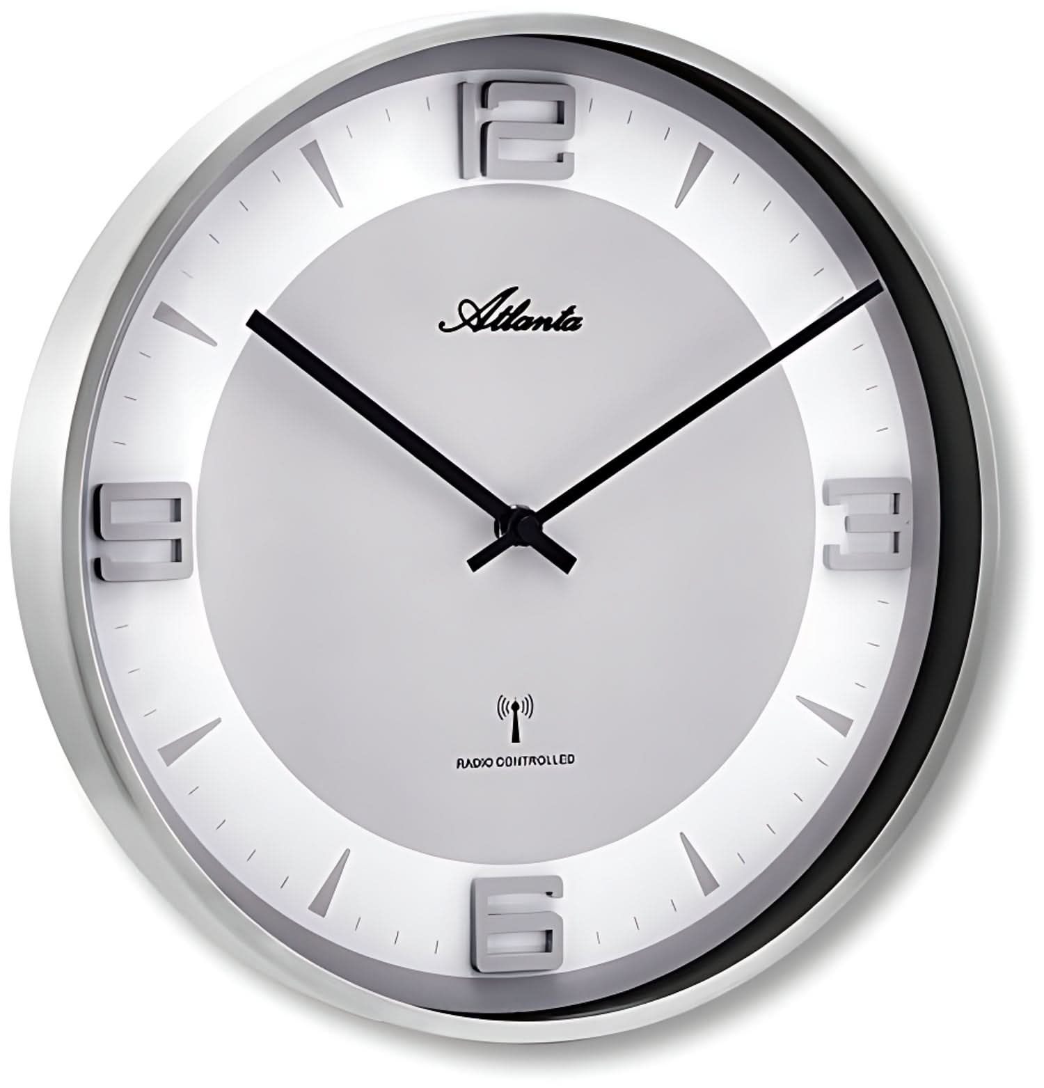 Atlanta Wall Clock 30 cm Ø Metal • Radio-Controlled • Modern Design