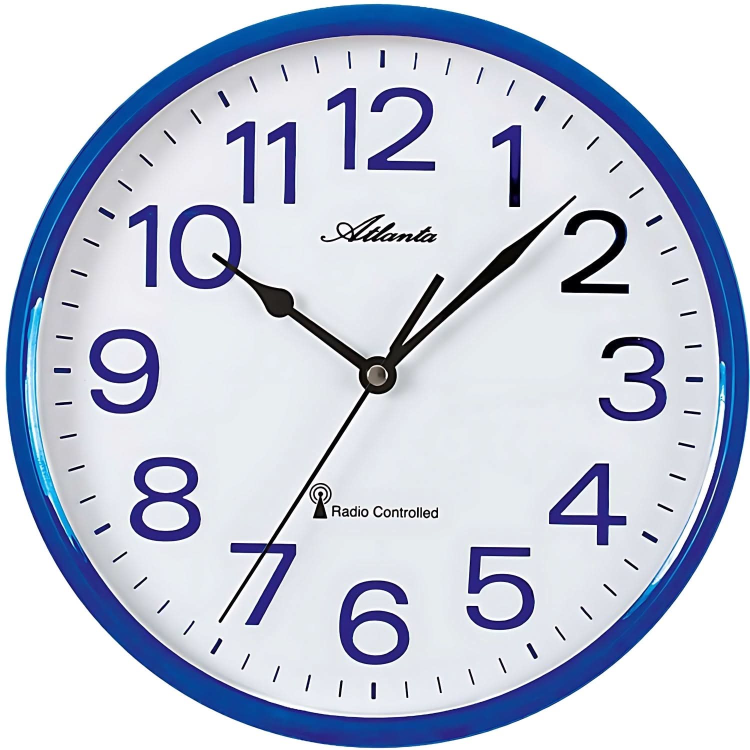 Atlanta Wall Clock 25.5x25.5x5.3 cm Plastic • Radio-controlled • Modern Design