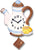 Terrastudio Wall Clock 24x22 cm • Pendulum Clock • Kitchen Motif