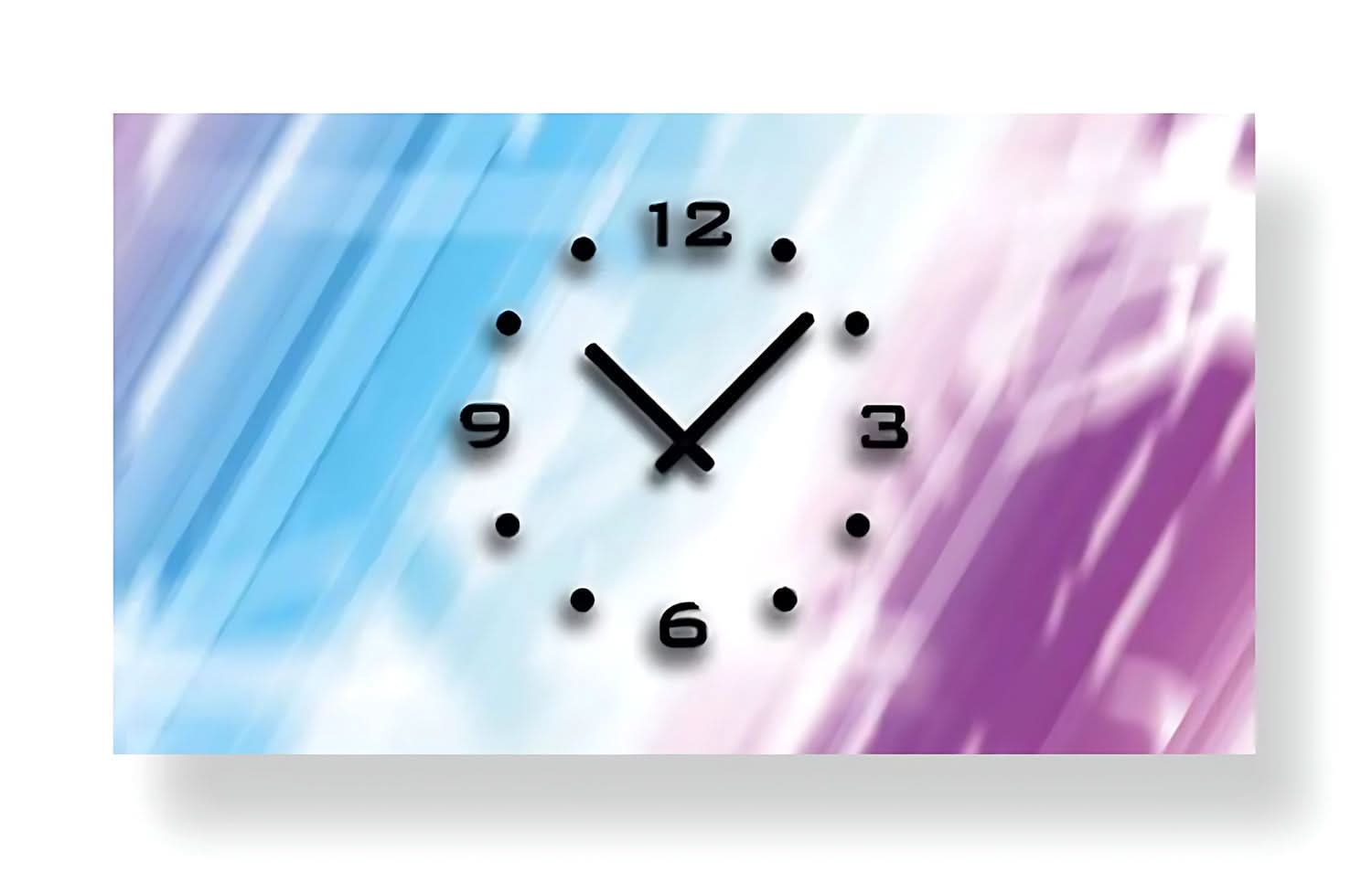 Dixtime Wall Clock 48x28 cm Aluminum • Silent Movement • Modern 3D Design