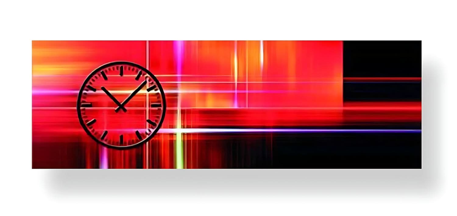 Dixtime Wall Clock 35x100 cm Aluminum • Modern Design • Made in Germany
