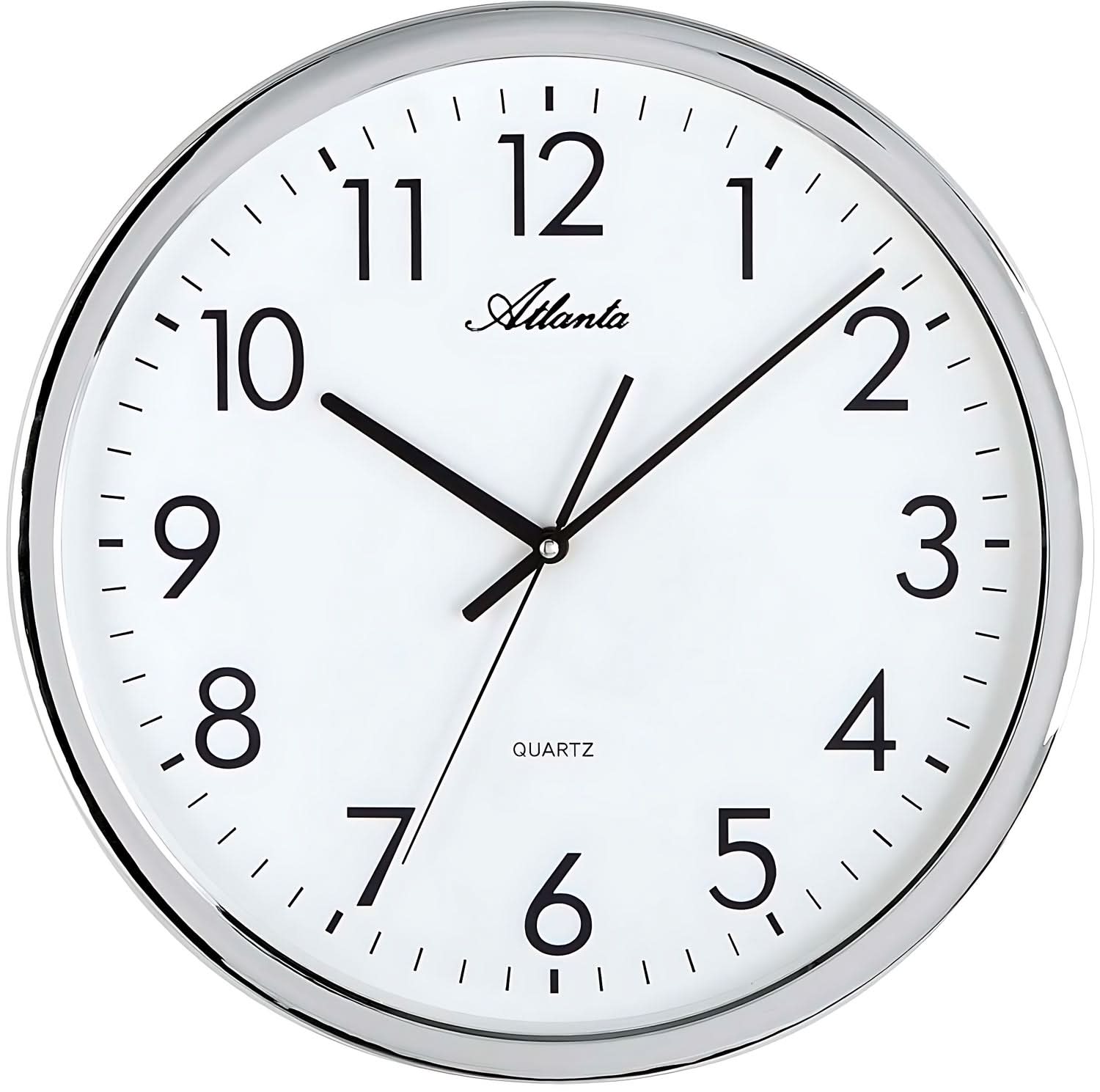 Atlanta Wall Clock 40 cm Ø Plastic • Silent • Modern Design