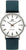 Herrenarmbanduhr Danish Design: weißes Zifferblatt, Titangehäuse, dunkles Lederband