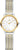 Danish Design Damenuhr mit weißem Zifferblatt, goldenem Gehäuse und Metallband in Gold/Silber