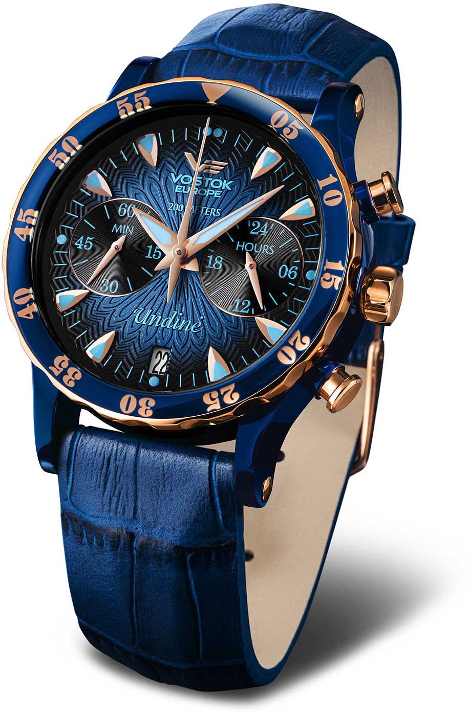 Vostok Europe Undiné VK64-515E628 Women's Watch • 20 ATM Water Resistant • Interchangeable Strap Set