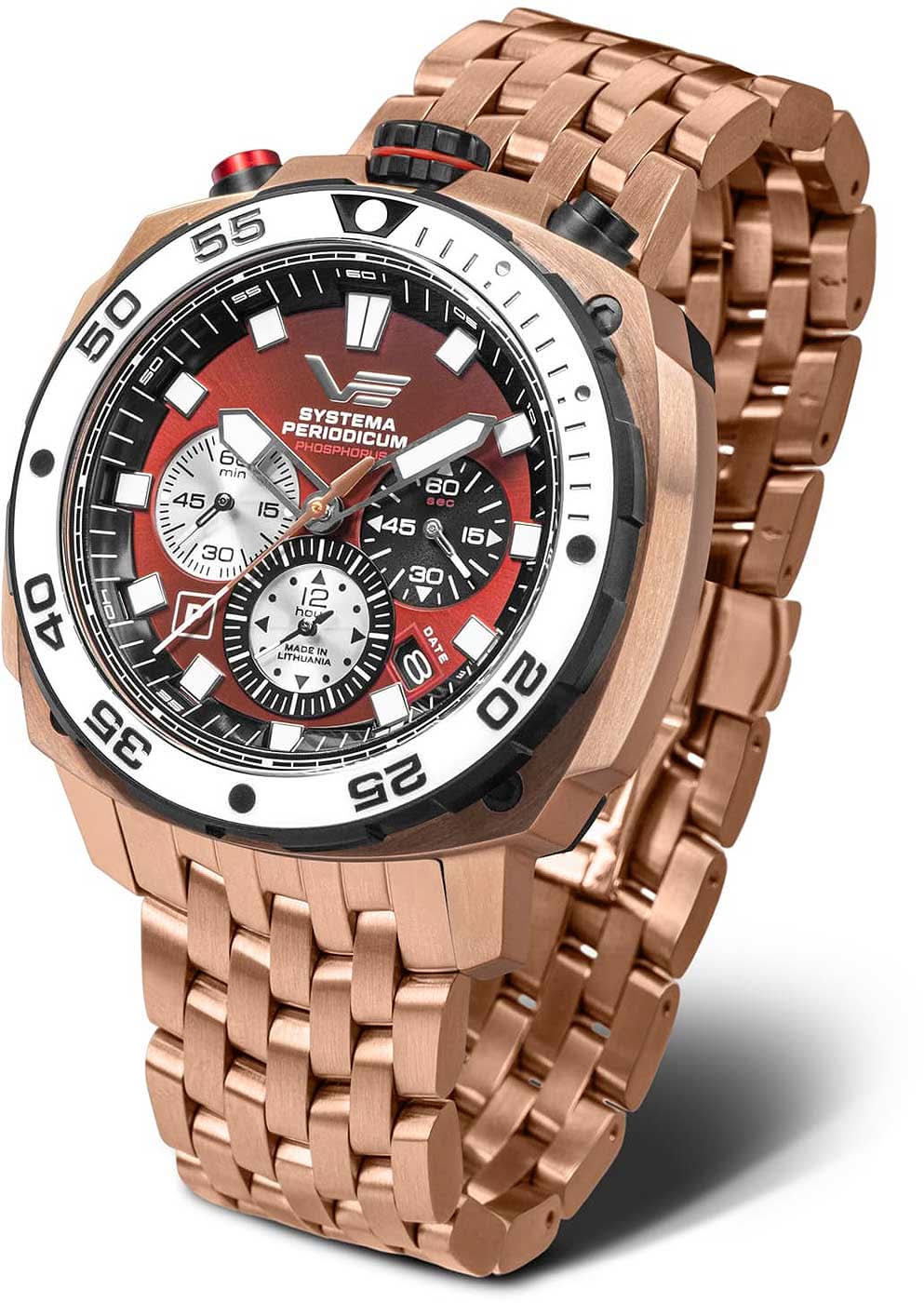 Vostok Europe Systema Periodicum VK67-650E724B Men's Watch • Bullhead Design • 20 ATM