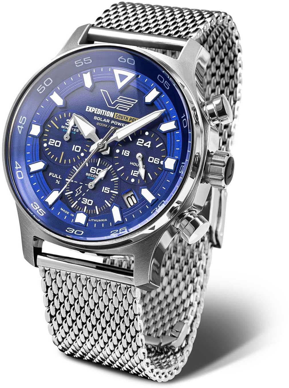 Vostok Europe Expedition South Pole VR42-592A762B Men's Watch • Solar-Powered • K1 Safety Glass