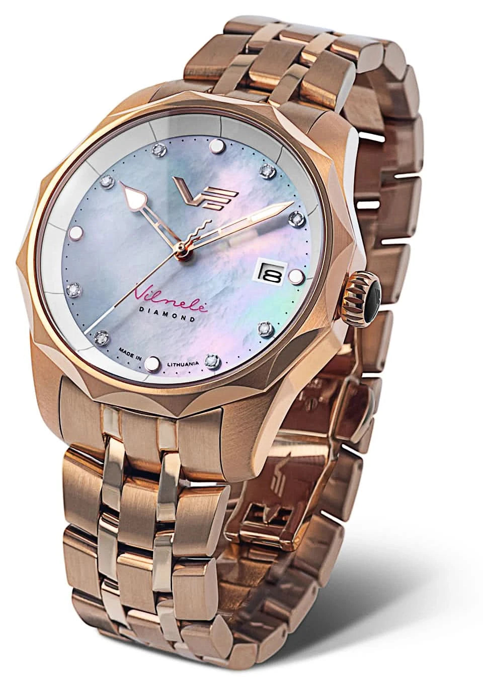 Vostok Europe Vilnelė VS42-125B754B Women's Watch • Solar-Powered • Genuine Diamonds