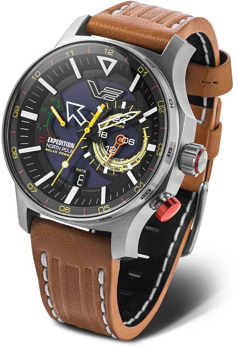 Vostok Europe Expedition North Pole VS57-595A735 Men's Watch • Solar-Powered • K1 Safety Glass