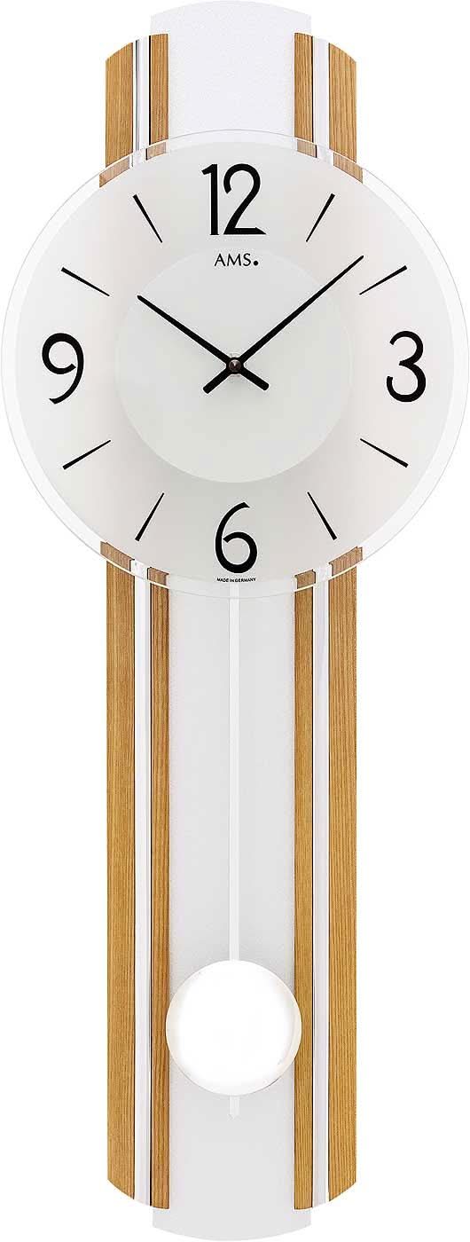 AMS Wall Clock 64x23x7 cm Wood • Modern Design • Made in Germany