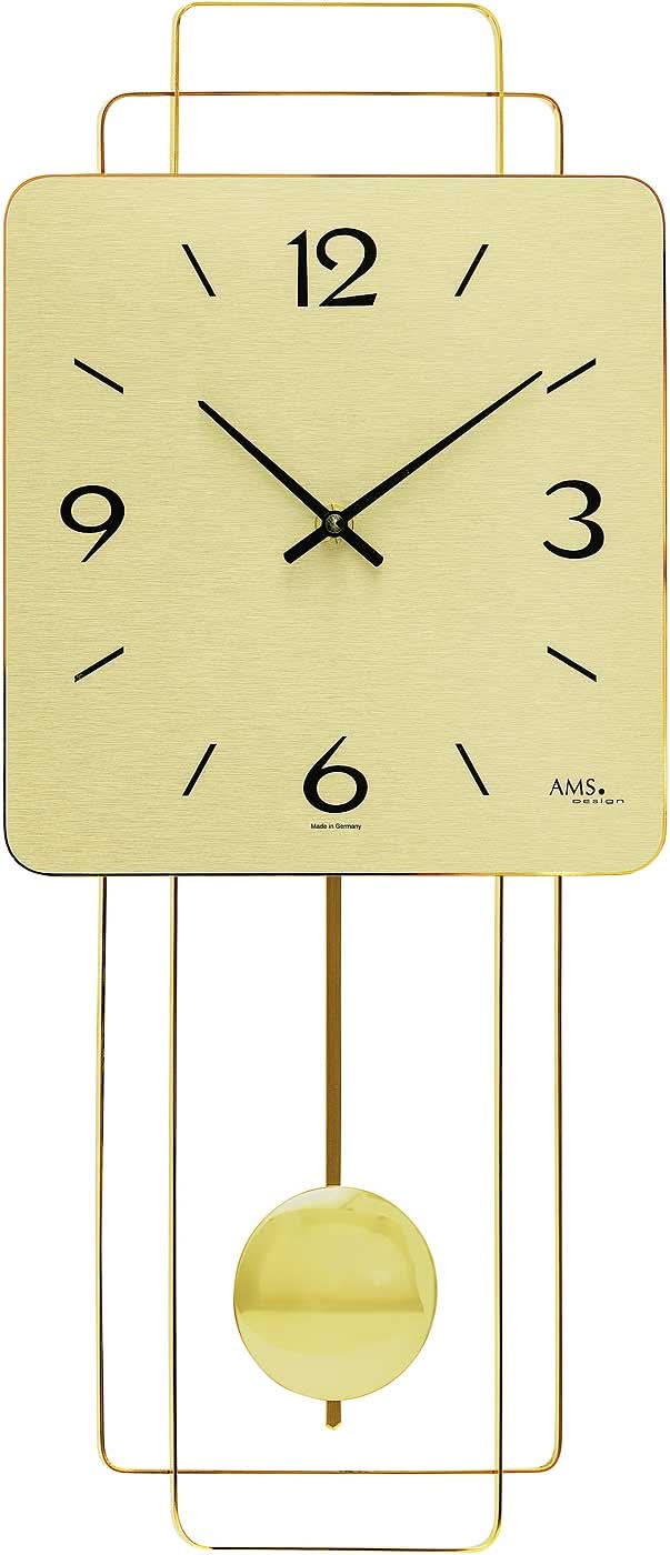 AMS Wall Clock 50x23x5 cm Wood • Precise Quartz Movement • Made in Germany