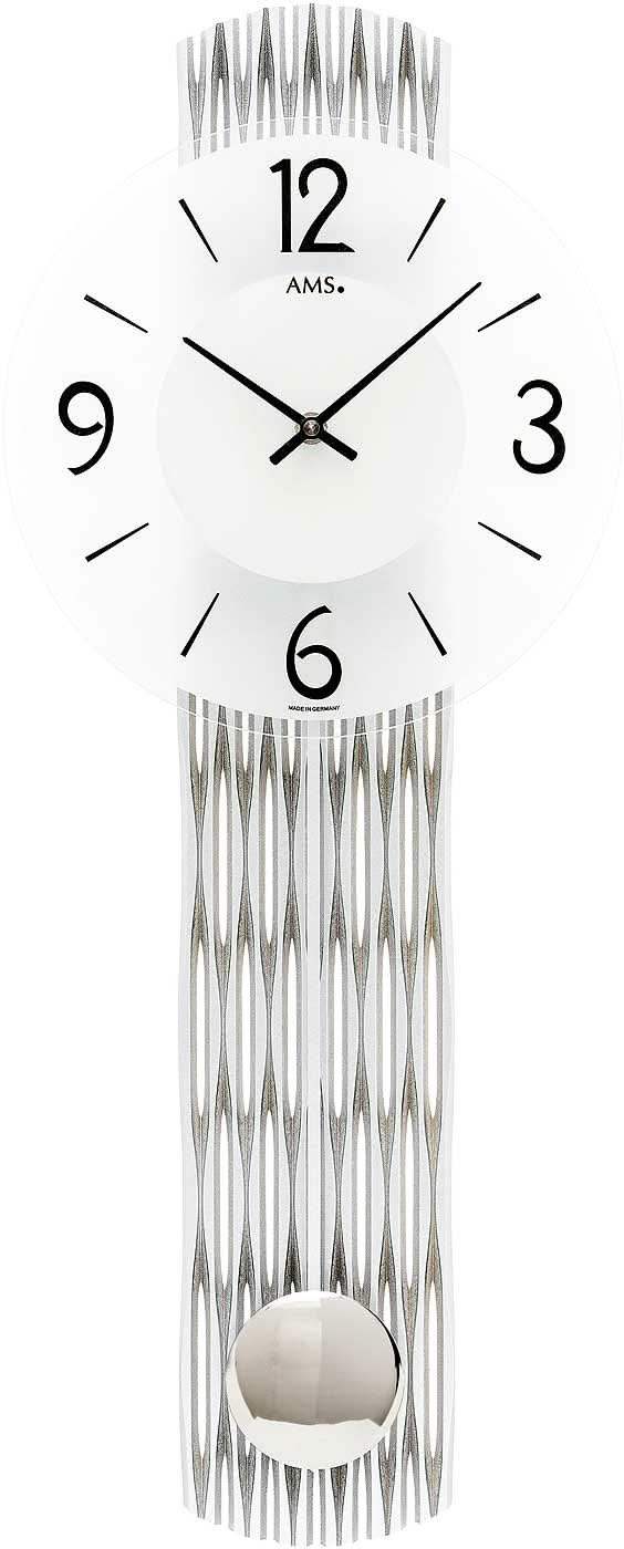AMS Wall Clock 62 cm Wood • Precise quartz movement • Elegant wooden case