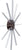 AMS Wall Clock 50 cm Ø Plastic, Aluminum • Like sun rays • Precise