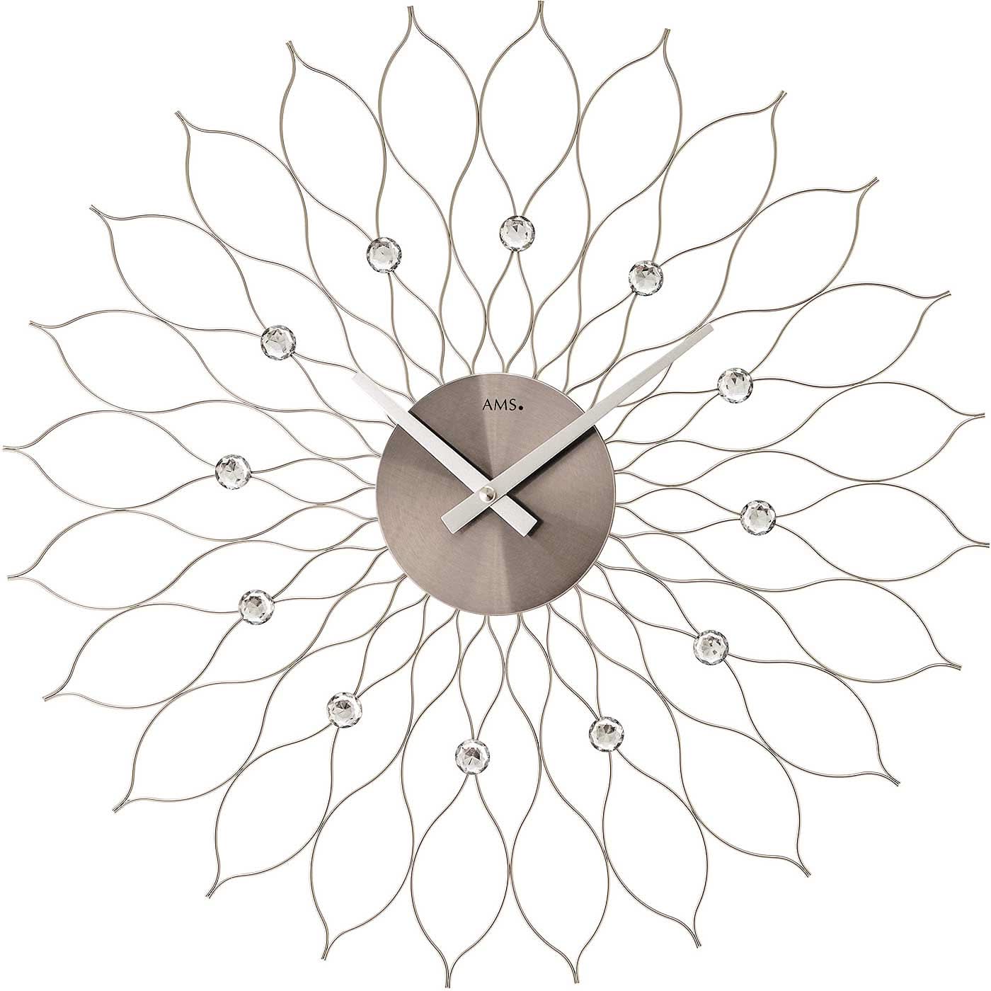 AMS Wall Clock 50x50x5 cm Metal • Modern Design • Precise Quartz Movement