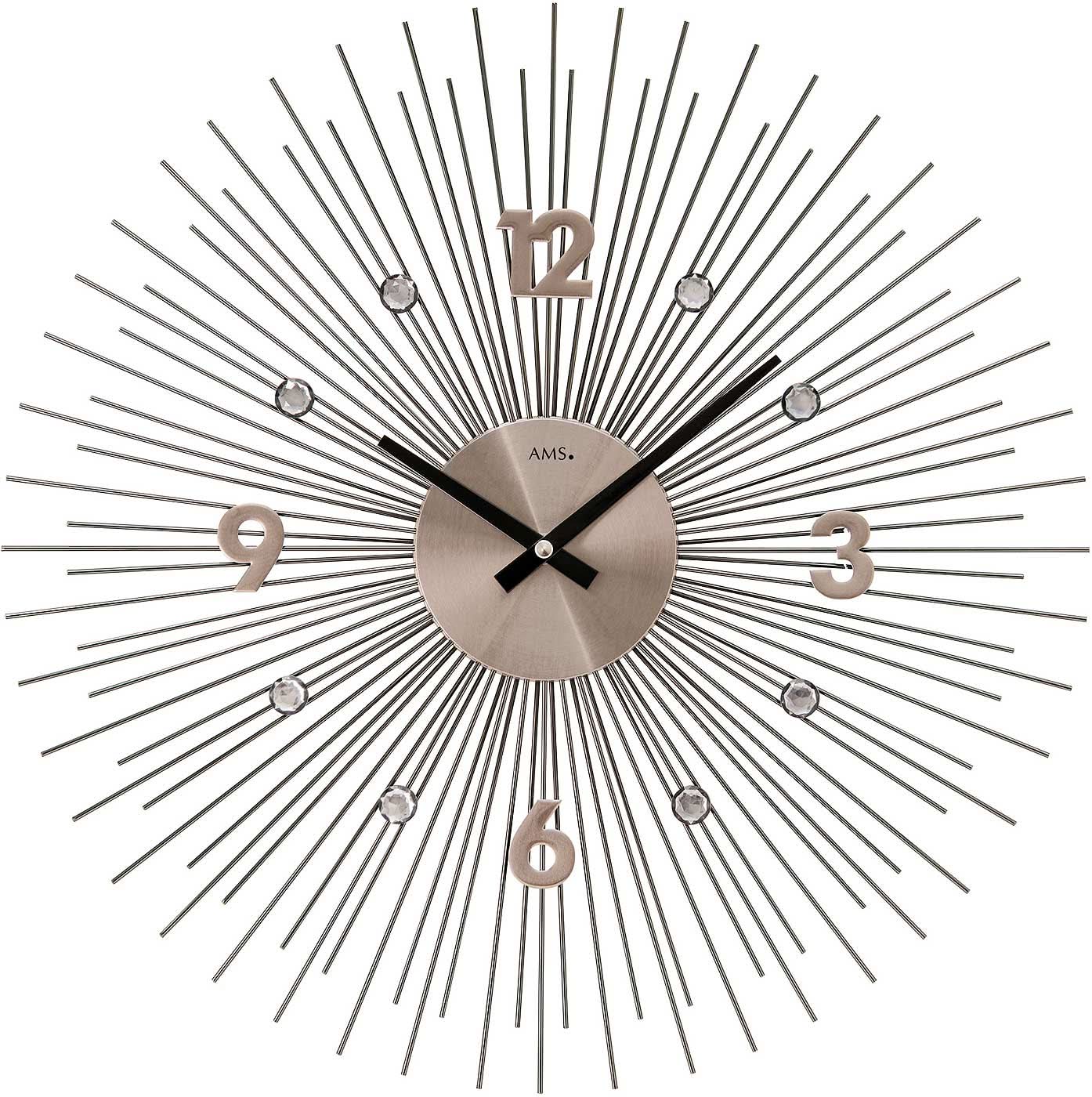 AMS Wall Clock 50x50x5 cm Metal • Quartz Movement • Modern Design