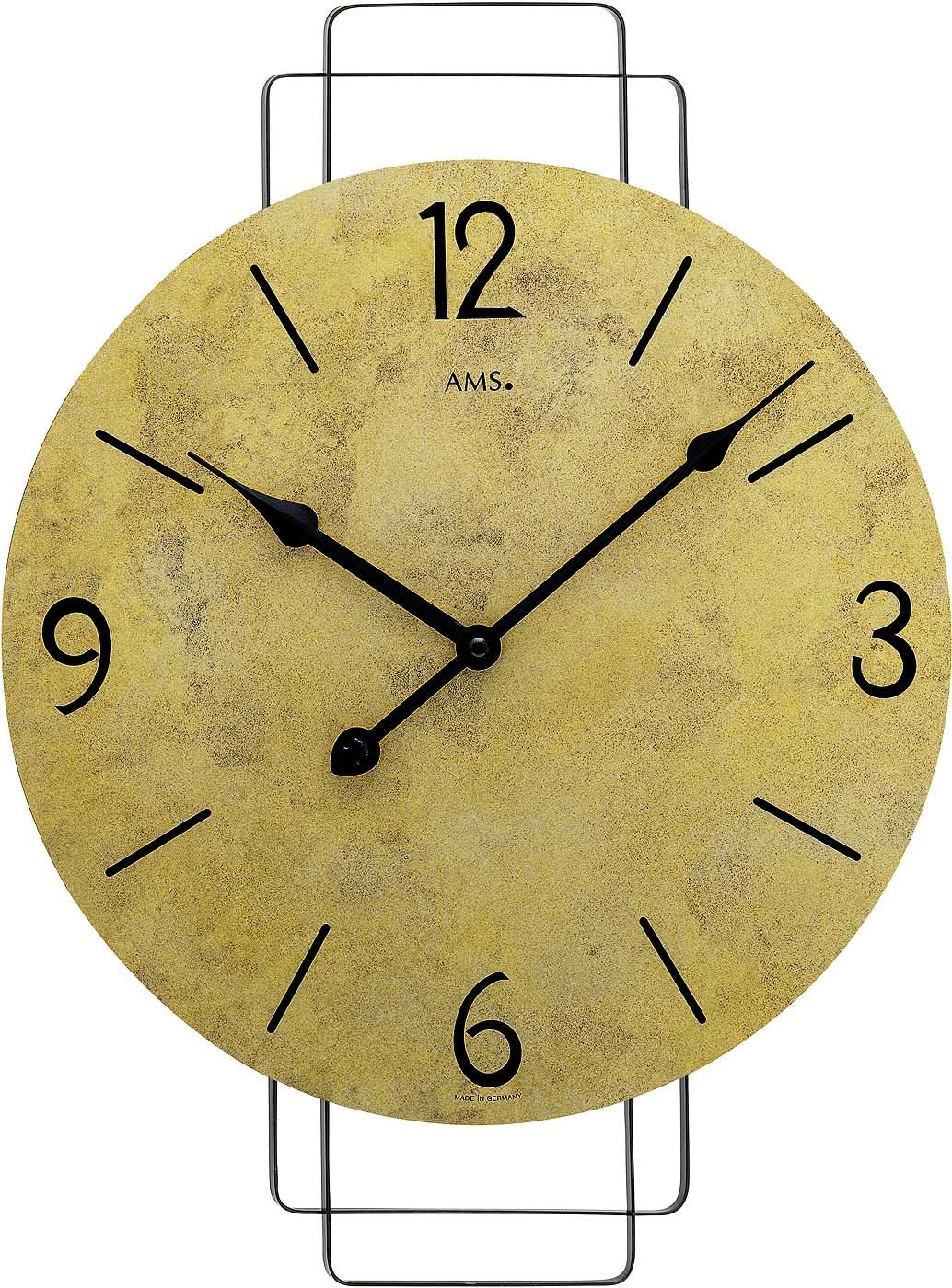 AMS Wall Clock 46x35x5 cm Wood • Made in Germany • Modern Design