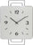 AMS Wall Clock 42x30x5 cm Wood • Modern Design • Quartz Movement