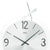 Wall clock dial with Arabic numerals, black hands, and AMS lettering