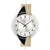 AMS Wanduhr mit Mineralglas, Holz-/Schieferelement und schwarzen Zeigern