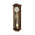 Wanduhr mit schmalem nussbaumfarbenem Holzrahmen und Pendel