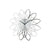AMS Wanduhr: floraler Metallrahmen, weißes Zifferblatt, schwarze Zeiger, Mineralglas