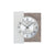 AMS Wanduhr mit rundem Aluminium-Zifferblatt und Naturstein-Rahmen, schwarze Zeiger