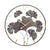 AMS Design W9704 Wall Clock • Ginkgo Metal Design • Quartz Movement