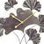 AMS Design W9704 Wall Clock • Ginkgo Metal Design • Quartz Movement