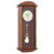 Pendulum wall clock with Westminster chime, round dial in walnut casing