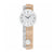 Radio-controlled pendulum wall clock with round dial, wooden strips, and white pendulum weight