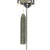 Wall clock pendulum with dark gray cylinder and long metal chains