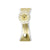AMS-Wanduhr mit rundem Zifferblatt, goldfarbenem Design und wandnaher Pendeloptik