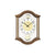 Wanduhr mit Nussbaumfarbenem Massivholzgehäuse, Ziffernblatt und Quarz-Pendelwerk