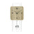Wanduhr mit Holz-Zifferblatt, rechteckigem Metallrahmen und silbernem Pendel