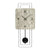 Wall clock with gray concrete look, black hands, numbers 3, 6, 9, 12, pendulum, and hanging bracket